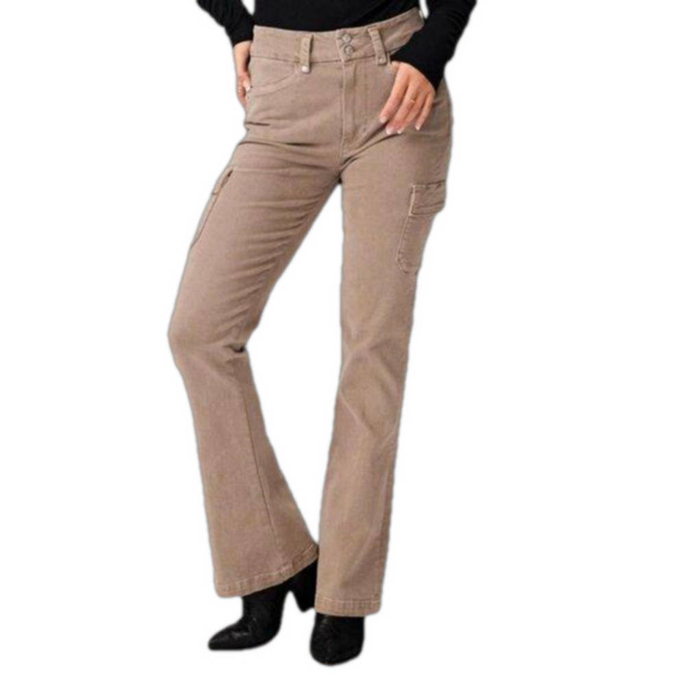 Paige Dion Cargo Pocket Jeans in Vintage Moss Taupe 27 x 32 - NWT